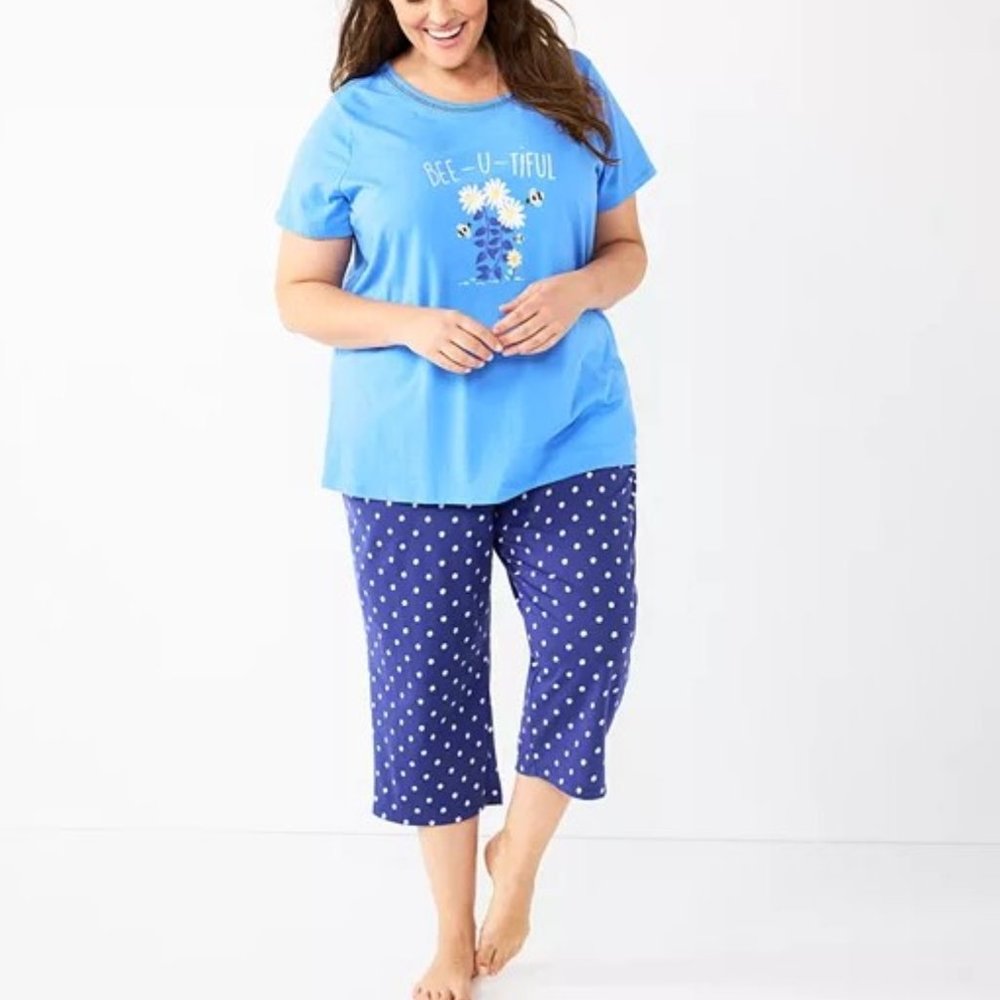 Croft & Barrow Top & Capri Pajama 2X